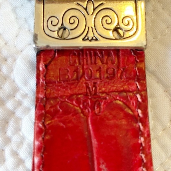 Brighton Reversible Red & Black Braided Leather Belt - M main image 15